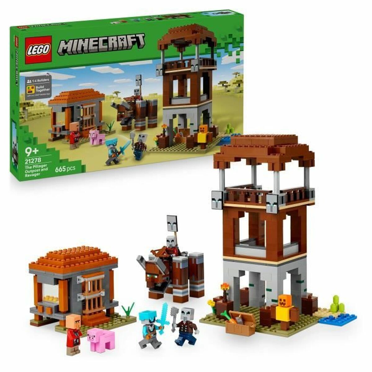 LEGO Minecraft L’Avant-Poste de Pillards et Le Ravageur