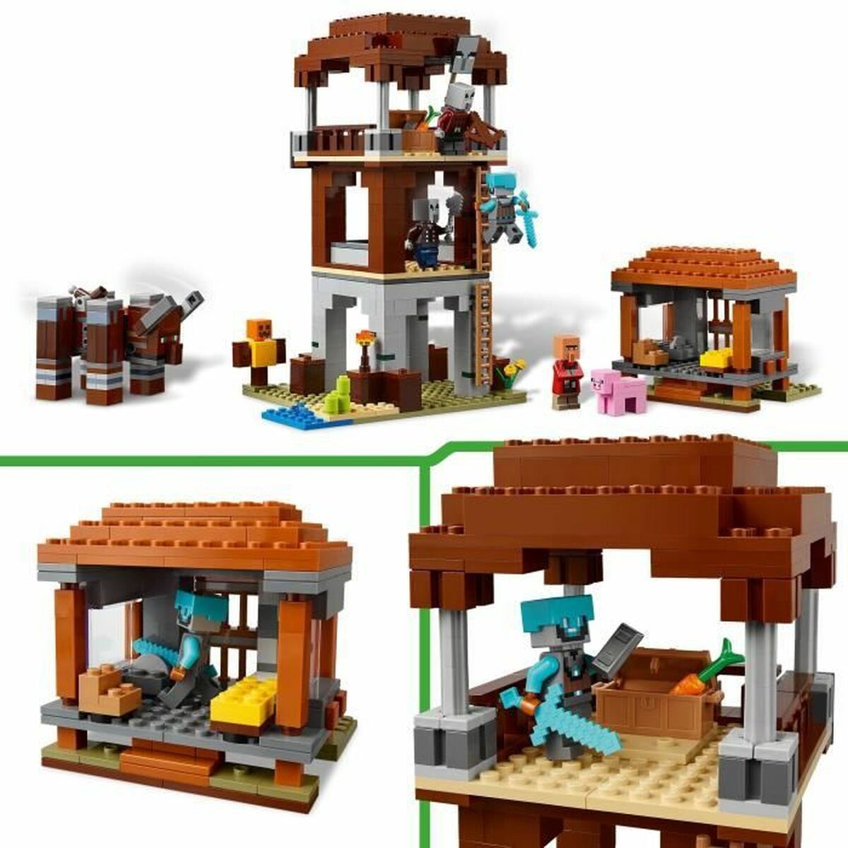 LEGO Minecraft L’Avant-Poste de Pillards et Le Ravageur